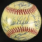 1992 Chicago Cubs Team Signed ONL White Baseball w/ 27 Signatures Including Greg Maddux, Ryne Sandberg, Andre Dawson, Billy Williams & More (JSA)