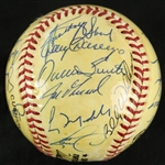1992 Chicago Cubs Team Signed ONL White Baseball w/ 27 Signatures Including Greg Maddux, Ryne Sandberg, Andre Dawson, Billy Williams & More (JSA)