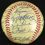 1992 Chicago Cubs Team Signed ONL White Baseball w/ 27 Signatures Including Greg Maddux, Ryne Sandberg, Andre Dawson, Billy Williams & More (JSA)