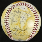1986 Oakland Ahtletics Team Signed Logo Baseball w/ 27 Signatures Including Jose Canseco, Dusty Baker, Carney Lansford & More (JSA)