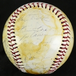 1986 Oakland Ahtletics Team Signed Logo Baseball w/ 27 Signatures Including Jose Canseco, Dusty Baker, Carney Lansford & More (JSA)