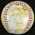 1986 Oakland Ahtletics Team Signed Logo Baseball w/ 27 Signatures Including Jose Canseco, Dusty Baker, Carney Lansford & More (JSA)
