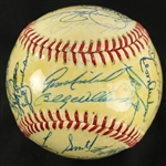 1986 Chicago Cubs Team Signed ONL Feeney Baseball w/ 29 Signatures Including Rick Sutcliffe, Ryne Sandberg, Billy Williams & More (JSA)
