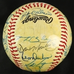 1986 Chicago Cubs Team Signed ONL Feeney Baseball w/ 29 Signatures Including Rick Sutcliffe, Ryne Sandberg, Billy Williams & More (JSA)