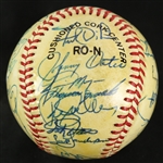 1986 Chicago Cubs Team Signed ONL Feeney Baseball w/ 29 Signatures Including Rick Sutcliffe, Ryne Sandberg, Billy Williams & More (JSA)