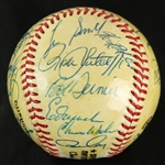 1986 Chicago Cubs Team Signed ONL Feeney Baseball w/ 29 Signatures Including Rick Sutcliffe, Ryne Sandberg, Billy Williams & More (JSA)