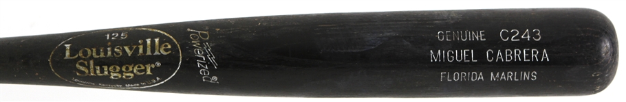 2003 Miguel Cabrera Florida Marlins Louisville Slugger Professional Model Game Used Bat (MEARS A9.5) Rookie Season