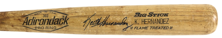 1980 Keith Hernandez St. Louis Cardinals Signed Adirondack Professional Model Game Used Bat (MEARS LOA/JSA)