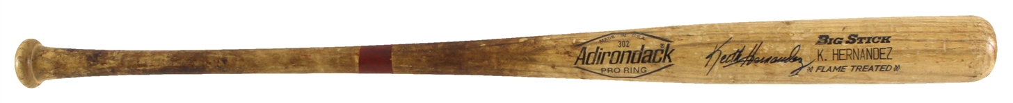 1980 Keith Hernandez St. Louis Cardinals Signed Adirondack Professional Model Game Used Bat (MEARS LOA/JSA)