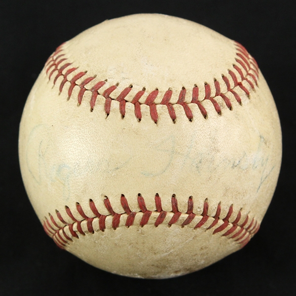 1940-50 Rogers Hornsby Signed Official Texas League J. Alvin Gardner Baseball (PSA/DNA)