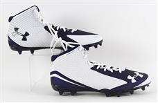 2000s Lenny Moore Baltimore Colts Signed Under Armor Cleats (JSA)
