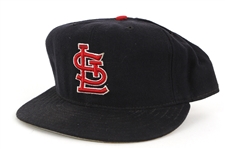 1993 Ozzie Smith St. Louis Cardinals Game Worn Road Cap (MEARS LOA/Player Letter)