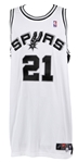 2002-03 Tim Duncan San Antonio Spurs Game Worn Home Jersey (MEARS LOA) NBA Championship Season