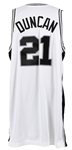 2002-03 Tim Duncan San Antonio Spurs Game Worn Home Jersey (MEARS LOA) NBA Championship Season