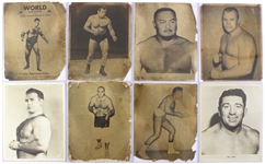 1940's-60's Wrestling Photography & Boxing Matchbook Collection - Lot of 31