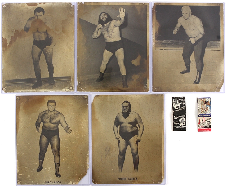 1940s-60s Wrestling Photography & Boxing Matchbook Collection - Lot of 31
