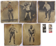 1940s-60s Wrestling Photography & Boxing Matchbook Collection - Lot of 31