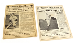 1950-53 Chicago Cubs News Newsletters - Lot of 2