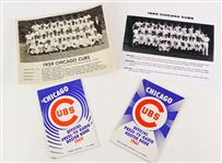 1959-61 Chicago Cubs Press Books & Team Photos - Lot of 4