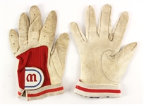 1981-86 Ron Washington Minnesota Twins Game Worn Batting Gloves (MEARS LOA)
