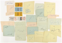 1950s Milwaukee Braves Tickets & Signed Cut Collection - Lot of 26 w/ Signatures From Eddie Mathews, Ted Kluszewski & More (JSA)