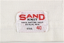 1960's White #34 Sand Knit Game Worn Basketball Jersey (MEARS LOA)