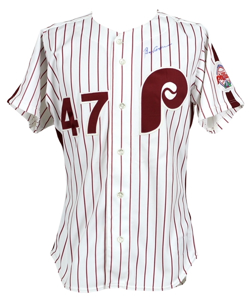 1989-91 Buzz Capra Philadelphia Phillies Signed Home Uniform (MEARS LOA/JSA)