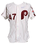 1989-91 Buzz Capra Philadelphia Phillies Signed Home Uniform (MEARS LOA/JSA)