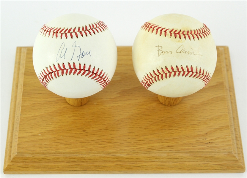 1992 Bill Clinton Al Gore 42nd President Of United States Signed OAL Brown Baseballs - Lot of 2 (JSA)