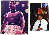 1990s Muhammad Ali World Heavyweight Champion Signed Photos - Lot of 2 (JSA)