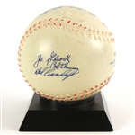 1956-57 Milwaukee Braves Facsimile Signed Northern Bank Baseball Shaped Coin Bank