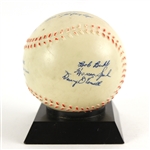 1956-57 Milwaukee Braves Facsimile Signed Northern Bank Baseball Shaped Coin Bank