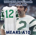 1970-1972 circa Joe Namath New York Jets Signed Game Worn Road Jersey (MEARS A10 / Steiner / JSA)