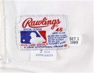 1989 Danny Cox St. Louis Cardinals Signed Home Jersey w/ AAB Jr. Memorial Patch (MEARS LOA/JSA)