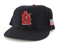 2002-08 Jason Isringhausen St. Louis Cardinals Game Worn Cap w/ USA Flag Patch (MEARS LOA)