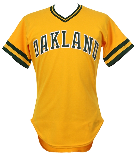 1985 Alfredo Griffin Oakland Athletics Game Worn Alternate Jersey (MEARS LOA)