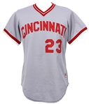 1981 Mike Vail Cincinnati Reds Game Worn Road Jersey (MEARS LOA)