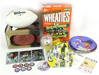 1980s-2000s Football Baseball Memorabilia Collection - Lot of 23 w/ Nolan Ryan Signed Commemorative Plate, Heath Shuler Signed Football & More (JSA)
