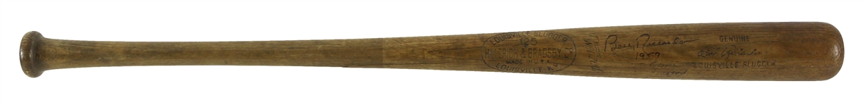 1957 Bobby Richardson New York Yankees Signed H&B Louisville Slugger Professional Model Game Used Bat (MEARS LOA/JSA)