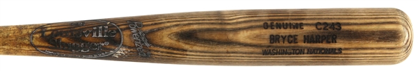 2012 Bryce Harper Washington Nationals Louisville Slugger Professional Model Game Used Bat (MEARS A9) Rookie Season