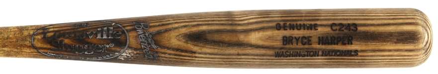 2012 Bryce Harper Washington Nationals Louisville Slugger Professional Model Game Used Bat (MEARS A9) Rookie Season