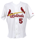 2001 Albert Pujols St. Louis Cardinals Signed Game Worn Home Jersey (MEARS A10/Full JSA Letter/Charity Letter) Rookie of the Year Season