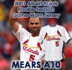 2001 Albert Pujols St. Louis Cardinals Signed Game Worn Home Jersey (MEARS A10/Full JSA Letter/Charity Letter) Rookie of the Year Season