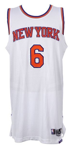2016 (February 7) Kristaps Porzingis New York Knicks Game Worn Home Jersey (MEARS A10/Steiner)