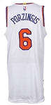 2016 (February 7) Kristaps Porzingis New York Knicks Game Worn Home Jersey (MEARS A10/Steiner)