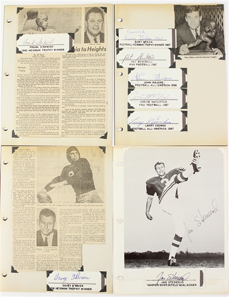 1930s-70s Football & Other Sports Scrapbook Pages Signed Cut Collection - Lot of 400 Signatures w/ Pele, Don Hutson, Arthur Ashe, Vince Lombardi, George Halas & More(JSA)