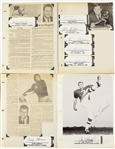 1930s-70s Football & Other Sports Scrapbook Pages Signed Cut Collection - Lot of 400 Signatures w/ Pele, Don Hutson, Arthur Ashe, Vince Lombardi, George Halas & More(JSA)