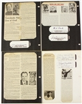 1930's-70's Football & Other Sports Scrapbook Pages Signed Cut Collection - Lot of 400 Signatures w/ Pele, Don Hutson, Arthur Ashe, Vince Lombardi, George Halas & More(JSA)