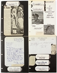 1930's-70's Football & Other Sports Scrapbook Pages Signed Cut Collection - Lot of 400 Signatures w/ Pele, Don Hutson, Arthur Ashe, Vince Lombardi, George Halas & More(JSA)