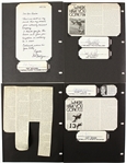 1930's-70's Football & Other Sports Scrapbook Pages Signed Cut Collection - Lot of 400 Signatures w/ Pele, Don Hutson, Arthur Ashe, Vince Lombardi, George Halas & More(JSA)